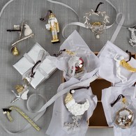 美國MichaelAram工藝飾品 銀白雪人球型聖誕裝飾